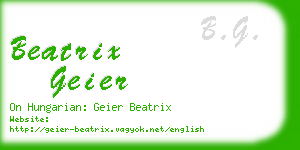 beatrix geier business card